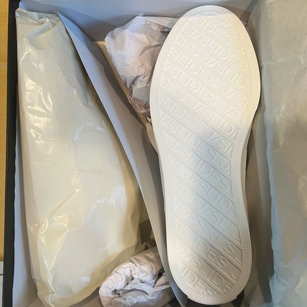 🆕💚 J Slides | Gable White Sand Luxe. Size 10. White and Tan Sneakers - Picture 6 of 6